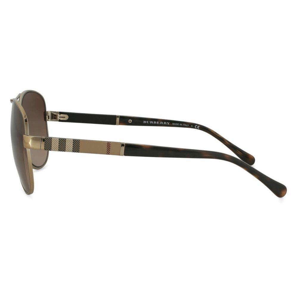 Burberry Pilot-Shaped Sunglasses, Light Gold & Brown Gradient Lens, NWT